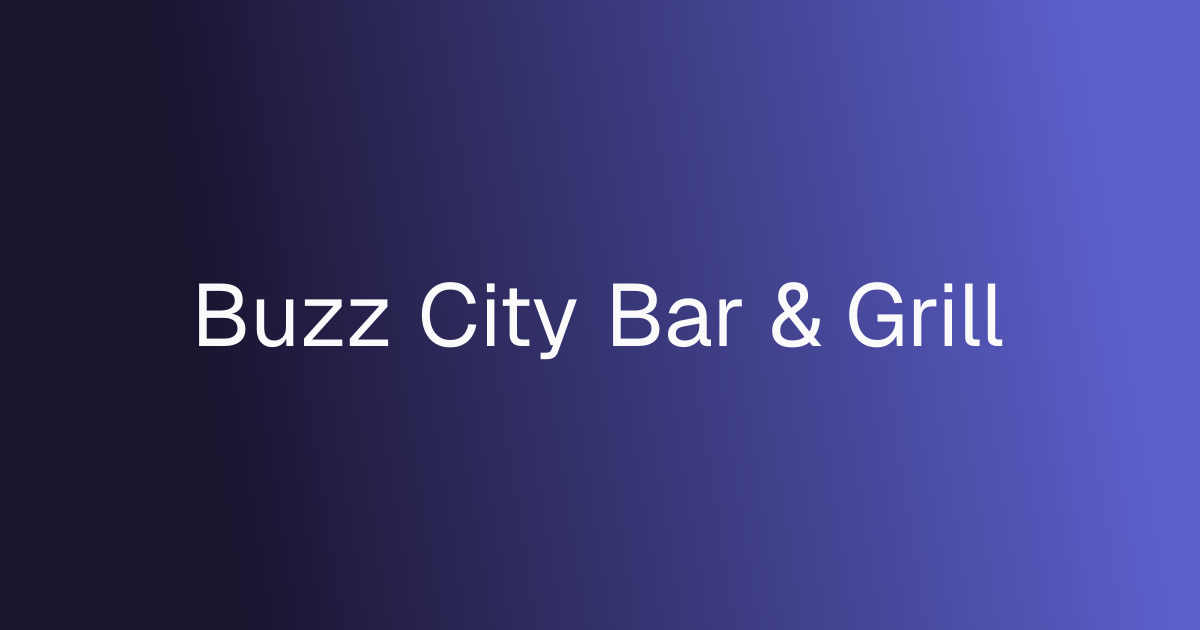 Buzz City Bar & Grill cover